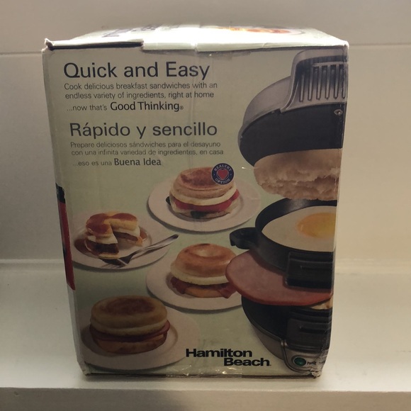 Hamilton Beach Breakfast Sandwich Maker with Egg Cooker Ring - Picture 7 of 8